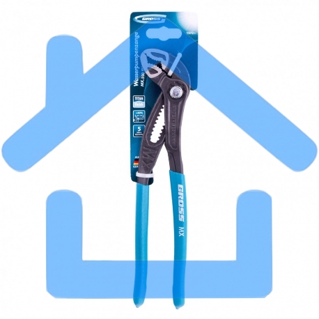 Клещи переставные, кнопочный механизм, обливные рукоятки, 300 мм Gross