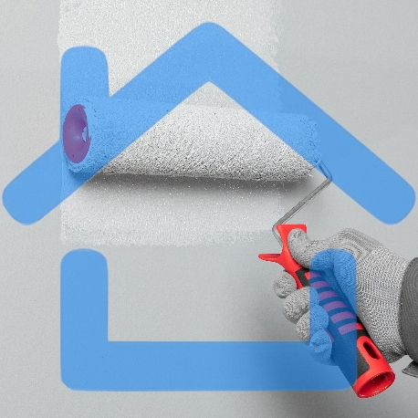 Валик в сборе Matrix ПОЛИАКРИЛ желтая полоса с двухком.руч., 250мм, ворс 12мм, D 48мм, Dруч.6 мм