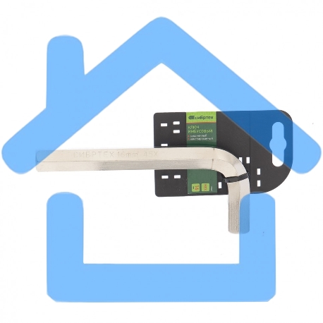 Ключ имбусовый HEX СИБРТЕХ, 16мм 45x, закаленный, никель 12347