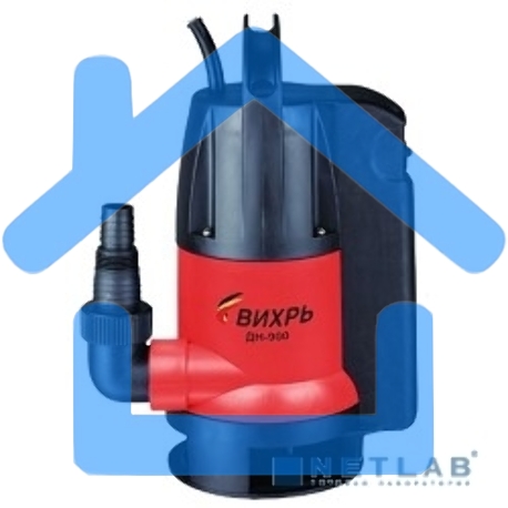 Дренажный насос Вихрь ДН-900 68/2/3900 вт, глуб-8 м, max-15,5 м/час, частицы-35 мм-7