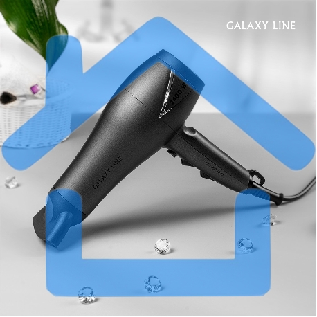 Фен для волос Galaxy Line GL 4341, коричневый, 2400 Вт, 2 скорости потока воздуха, 3 температурных режима, функция 