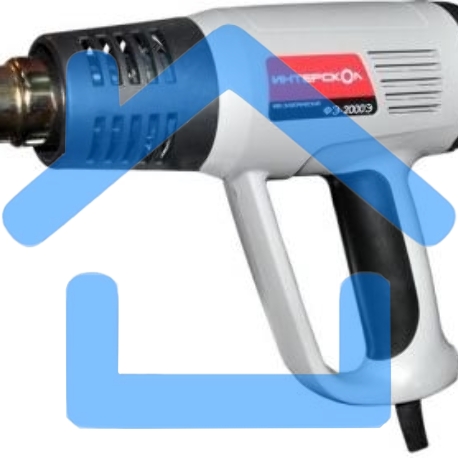 Фен строительный ИНТЕРСКОЛ ФЭ-2000Э 2000Вт, 80-600 °С,поток 300-500л/мин, 0.8кг 192.0.1.00