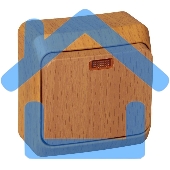 Выключатель 1-кл. ОП Этюд Дача 10А IP20 с индик. бук SchE BA10-005T