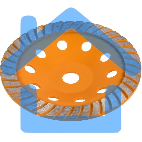 Чашка алмазная зачистная 180мм Турбо Вихрь 73/10/3/10-6