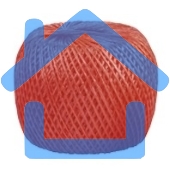 Шпагат полипропиленовый Сибртех 93979 1200 текс, 1,7 мм, L 110 м, Россия, красный