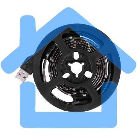 Лента светодиодная с USB коннектором 5 В, 8 мм, IP65, SMD 2835, 60 LED/m, цвет свечения теплый белый (3000 K)-4