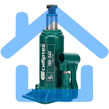 Домкрат гидравлический Сибртех бутылочный, 5т, 180-340мм-6