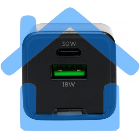 Зарядное устройство Cablexpert MP3A-PC-64, 30Вт GaN, 3А, QC4.0/PD, 1xUSB, 1xType-C, черный, пакет-5