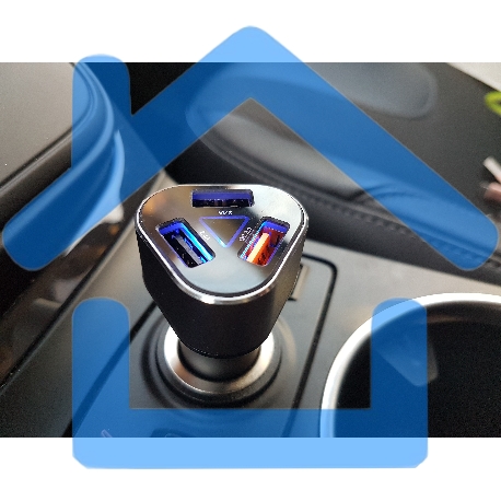 Автомобильное зарядное устройство ACD ACD-C233-X3B черный 23Вт, 3xUSB 1QC+2Smart, 3.6~12В, 3А RTL-3