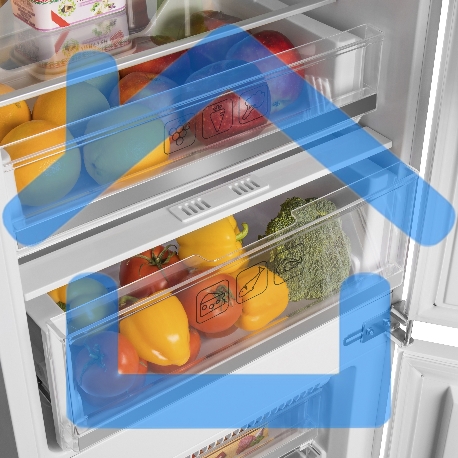 Встраиваемый холодильник HOMSair FB177NFFW Inverter-6