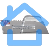 Гладилка Matrix из нержавеющей стали, 280 х 130 мм, деревянная ручка, зуб 6 х 6 мм