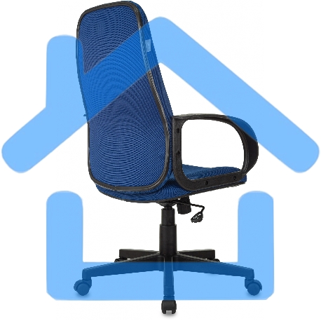 Кресло руководителя Бюрократ CH-808AXSN/TW-10 синий TW-10-6