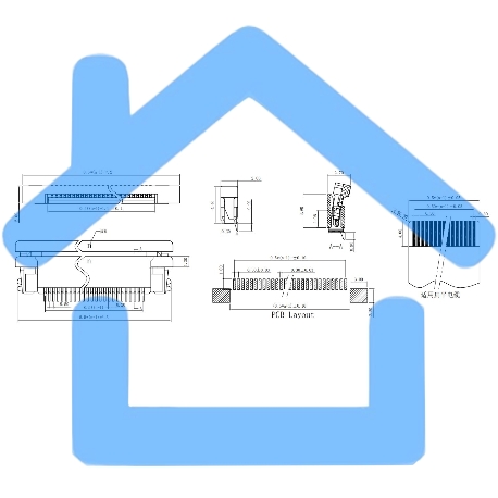 Разъем FPC  Half Coverage Top Contact 0.5K-BS-10PWB 10 pin высота 2мм шаг 0,5мм-1