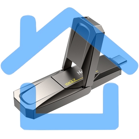 Флешка USB Netac US5 128Gb USB 3.2+TypeC Solid State Flash , up to 550MB/500Mb/s-9