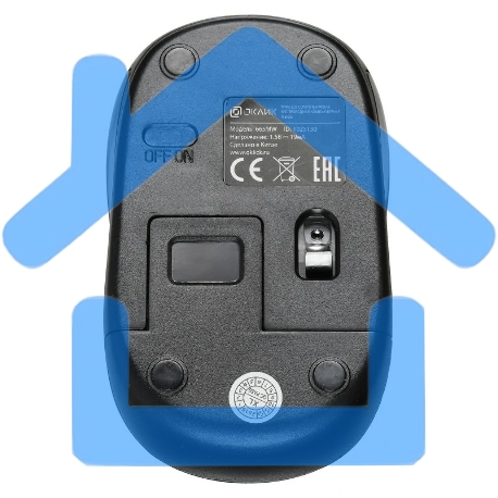 Мышь беспроводная Oklick 665MW черный, 1000 dpi, радиоканал, USB, кнопки - 3-1