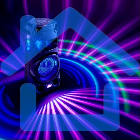 Минисистема Sony MHC-V73D черный CD CDRW DVD DVDRW FM USB BT-6