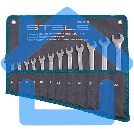 Набор ключей комбинированных 12 шт. 6-22 ммантислипStels-2