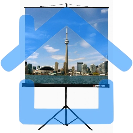 Экран на треноге Lumien 150x150см Eco View LEV-100101 1:1 напольный рулонный-1