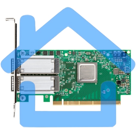 Плата сетевого контроллера MELLANOX ConnectX-5 VPI adapter card, EDR IB (100Gb/s) and 100GbE, dual-port QSFP28, PCIe3.0 x16, tall bracket, ROHS R6