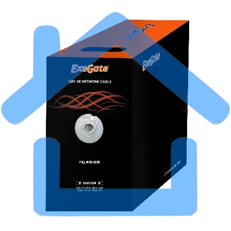 Кабель Exegate EX186134RUS UTP 4 пары кат.6 Exegate CCA, 305м pullbox, серый-3
