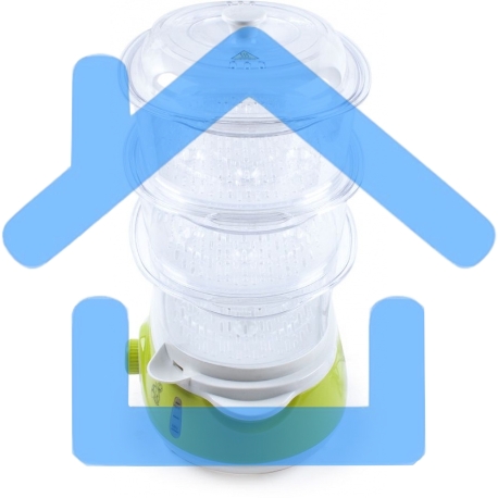 Пароварка Endever Vita-171, белый/зеленый, мощность 1000 Вт, объем 11 л-3