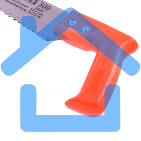 Ножовка Россия по дереву,300 мм,3 сменных полотна,пластиковая рукоятка 23120-2