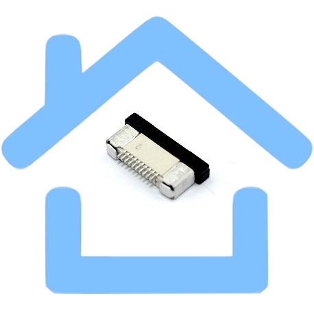 Разъем FPC  Half Coverage Top Contact 0.5K-BS-10PWB 10 pin высота 2мм шаг 0,5мм