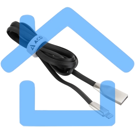 Кабель USB ACD-Infinity Lightning ~ USB-A TPE, 1.2м, черный (ACD-U922-P5B)-1