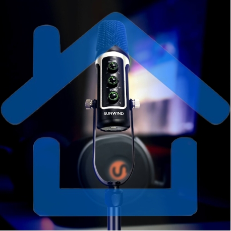Микрофон проводной SunWind SW-SM500G 1.8м черный