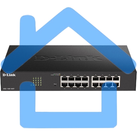 Коммутатор D-Link DGS-1100-16V2/A1A,L2 Smart Switch with 16 10/100/1000Base-T ports8K Mac address, 802.3x Flow Control, 802.3ad Link Aggregation, Port Mirroring, 128 of 802.1Q VLAN, VID range 1-4094, Loopback-2