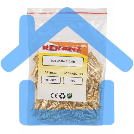 Клемма плоская гнездо 5,6 мм 1-1.5 мм² (РП-м 1.5-(4.8)) Rexant-1