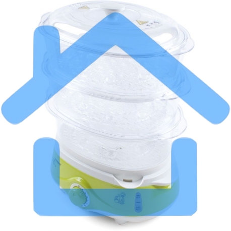 Пароварка Endever Vita-171, белый/зеленый, мощность 1000 Вт, объем 11 л-5