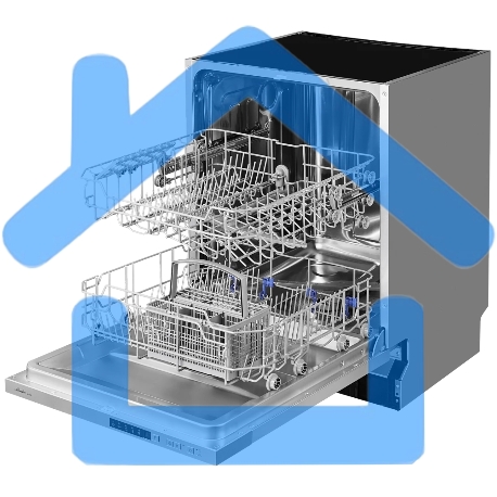 Встраиваемая посудомоечная машина Monsher MD 6001, серебристый, 59.8 см, 12 компл., 52 дБ, класс A++-2