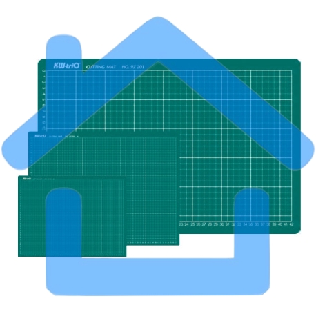 Подкладка для резки Kw-Trio 9Z206 A5 225x150 мм, зеленый
