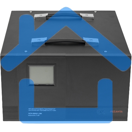 Стабилизатор Ресанта АСН-5 000/1-ЭМ 63/1/6 220В±2%, Габариты 395х235х183, Вес 18 кг-9