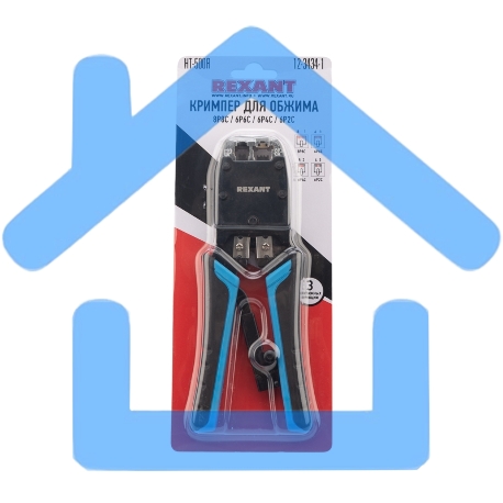 Кримпер для обжима Rexant HT-500R ТАЙВАНЬ 8P8C, 6P4C-4