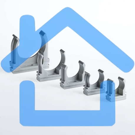 Крепеж-клипса для трубы 20мм (пластм.) К01120 Рувинил