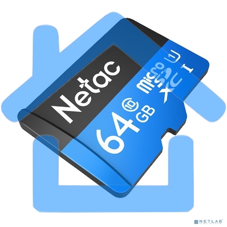 Флеш карта microSDHC 64Gb Netac P500 <NT02P500STN-064G-R> (с SD адаптером) 80Mb/s-1