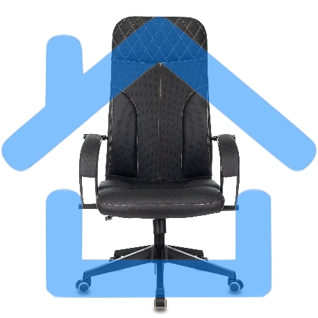 Кресло руководителя Бюрократ CH-608/ECO черный, искусственная кожа, крестовина пластик-8