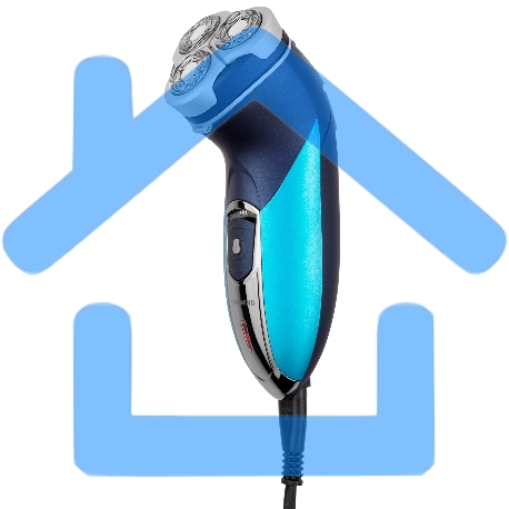 Электробритва роторная Starwind SSH 1525 реж.эл.:3 питан.:аккум. голубой/черный-1