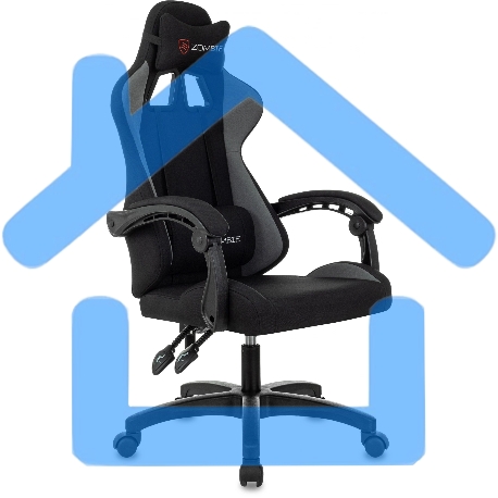 Кресло игровое Zombie Void черный/серый-25