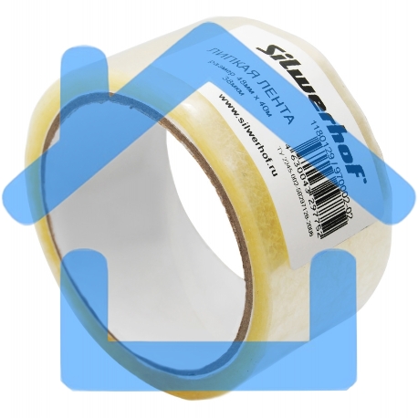 Упаковка клейкой ленты Silwerhof Eco, упаковочная, прозрачный, 48мм, 40м, 38мкм, полипропилен-1