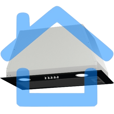 Вытяжка встраиваемая Gorenje BHI526E6B черный, 52 см, 677 куб. м/ч, 61 дБ-6