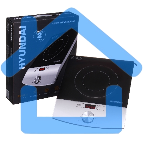 Электрическая плитка Hyundai HYC-0102 серебристый/черный стеклокерамика (настольная)-2