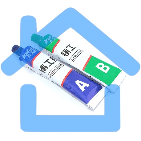 Клей двухкомпонентный (жидкая сварка) Kafuter K-9119 серебристый 65 грамм 10 шт