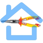 Утконосы GROSS 17177длинногубцы диэлектрические рукоятки до 1000в трехкомпонентные рукоятки 205мм