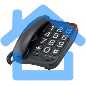 Телефон проводной teXet TX-201 черный