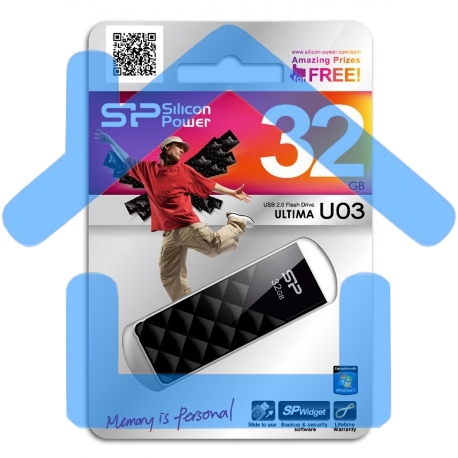 Флешка USB 32Gb Ultima U03 SP032Gb,UF2U03V1K USB 2.0 черный