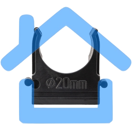 Крепеж-клипса для трубы ø 20 мм черная (10 шт./уп.) Rexant-2