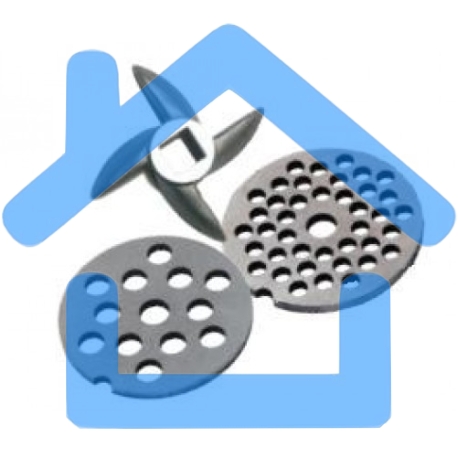 Две решетки и нож в упаковке к мясорубке Аксион